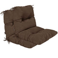 Bossima Outdoor Indoor High Back Chair Tufted Thick Cushions Comfort Replacement Patio Seating Cushions Set Of 2 Coffee/Chocolat