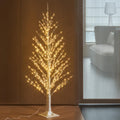 Fudios Lighted White Tree Willow 4FT 450 LED Fairy Lights, Christmas Artificial Tree Lights Plug in for Indoor Outdoor Holiday D