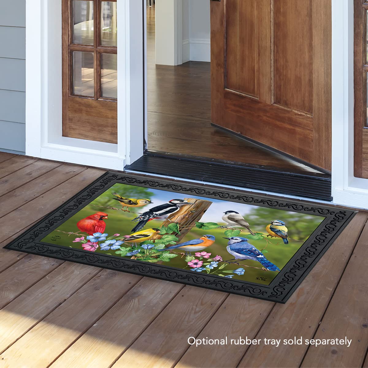 Briarwood Lane Country Birds Spring Doormat Finch Blue Jay Cardinal Indoor Outdoor 30' X 18'
