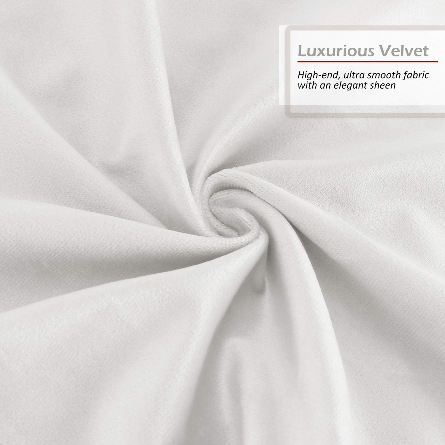 Nestl Throw Pillow Covers, Cozy Velvet Decorative Pillow Covers 12 X 20 Inches, Soft Solid Couch Pillow Covers For Sofa, Bed And Car, Set Of 4 - White