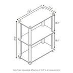 Furinno Turn-S-Tube 3-Tier Compact Multipurpose Shelf 2-Pack Americano/Black