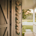 Suncalla Vintage Valentines Garland Rustic Burlap Hanging Heart String Garland Heart Banner with Burlap Bow Natural Romantic Val
