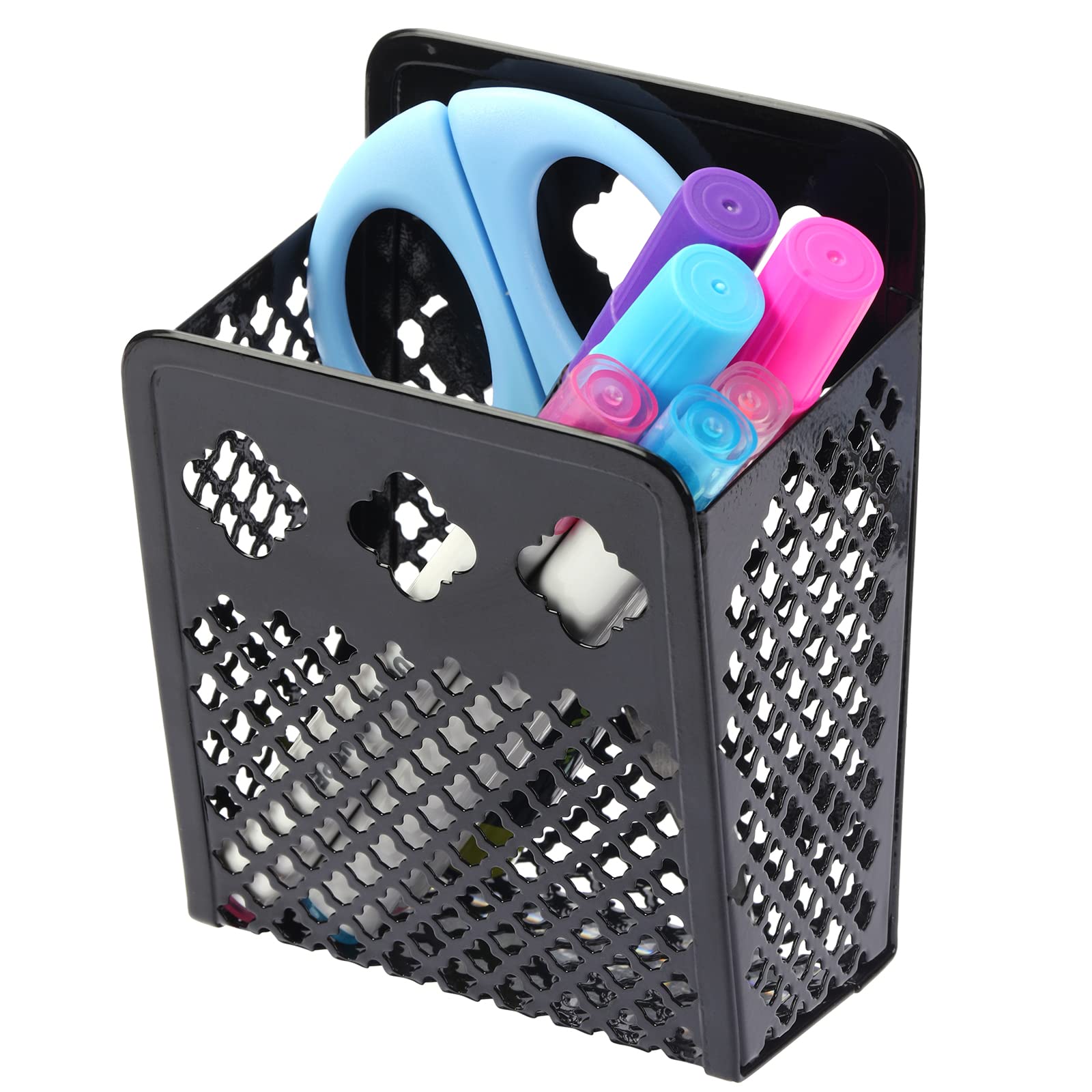 Magnetic Pencil Holder - Magnetic Locker Organizer, 1 Pack Pen Holder Locker Accessories For School And Office (1 Basket Black)