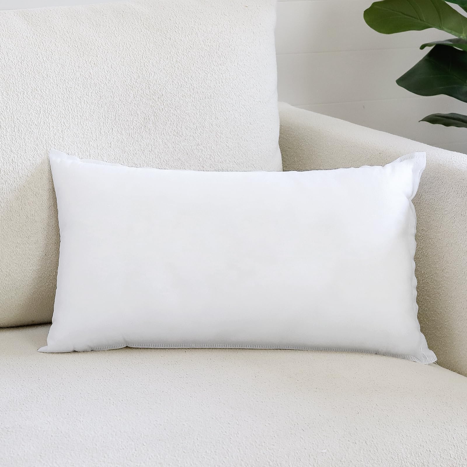 OTOSTAR Pillow Insert 12x20 Inch, Decorative Rectangle Throw Pillow Inserts, Premium Fluffy Pillow Forms Sham Stuffer for Sofa B