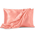 Pure Bedding Satin Pillowcase 2 Pack - Queen Size (20'X30', White) - Silky Pillow Cases For Hair And Skin - Satin Pillow Cover