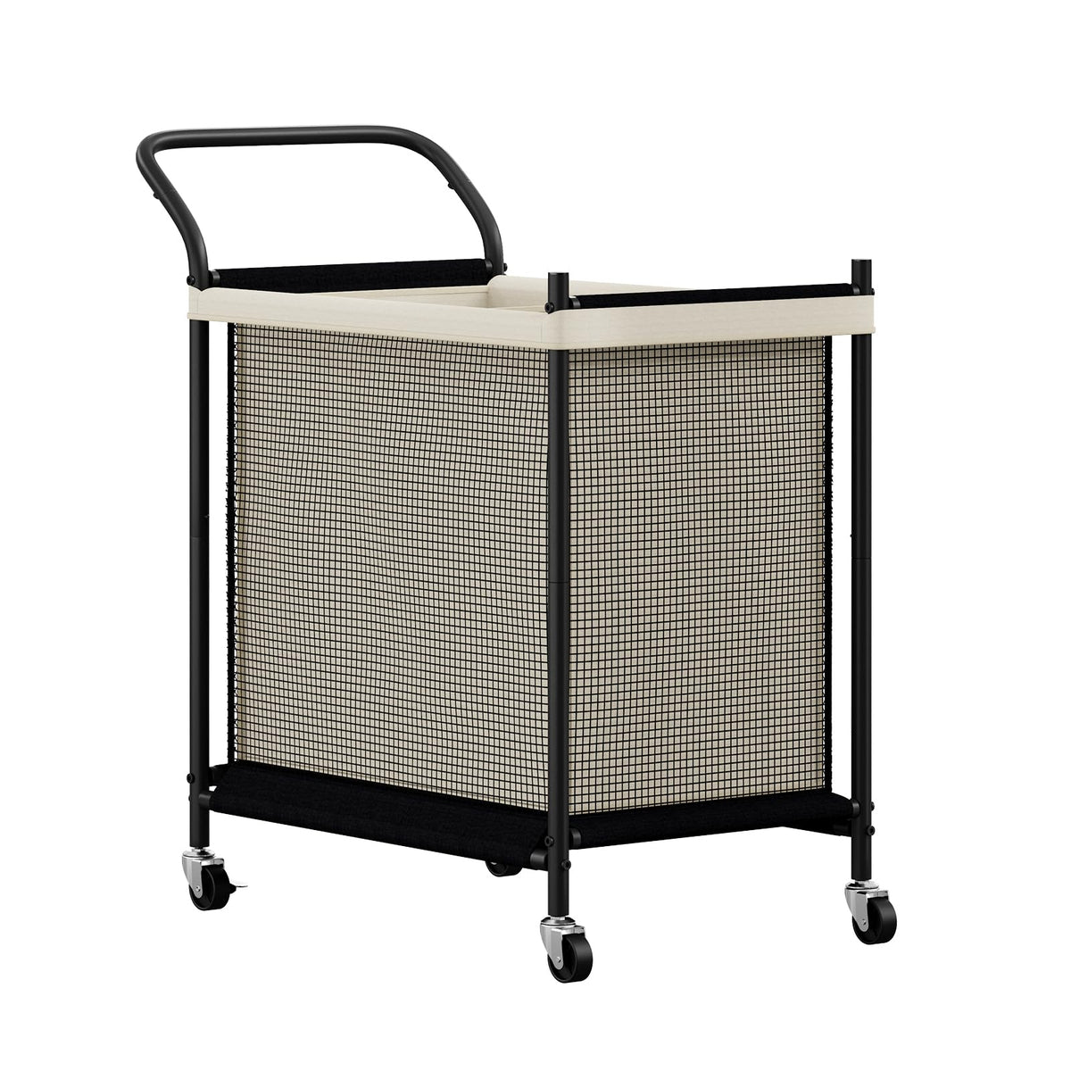 Laundry Hamper with Wheels,Laundry Basket with Removable and Washable Liner Bag, Metalframe Laundry Cart with Handle for Bedroo