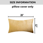 Home Brilliant Golden Pillow Covers 12X20 Luxury Velvet Oblong Pillow Cover Rectangular Throw Pillows For Sofa Living Room Weddi