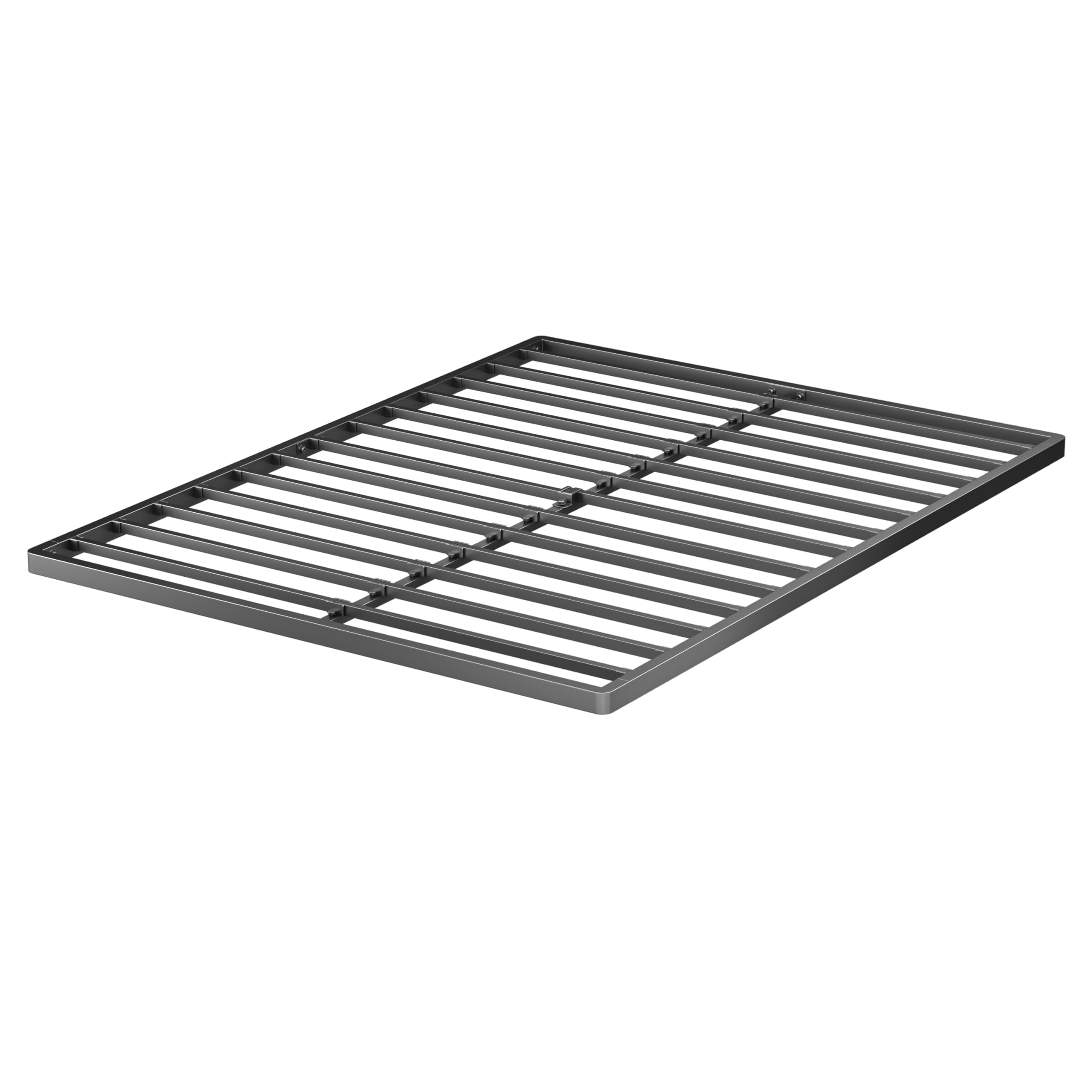VIPSHOW 2 Inch Queen Metal Box Spring with Round Corners - 3000 lbs Capacity, Low Profile Bed Slat Replacement Bunkie Board with