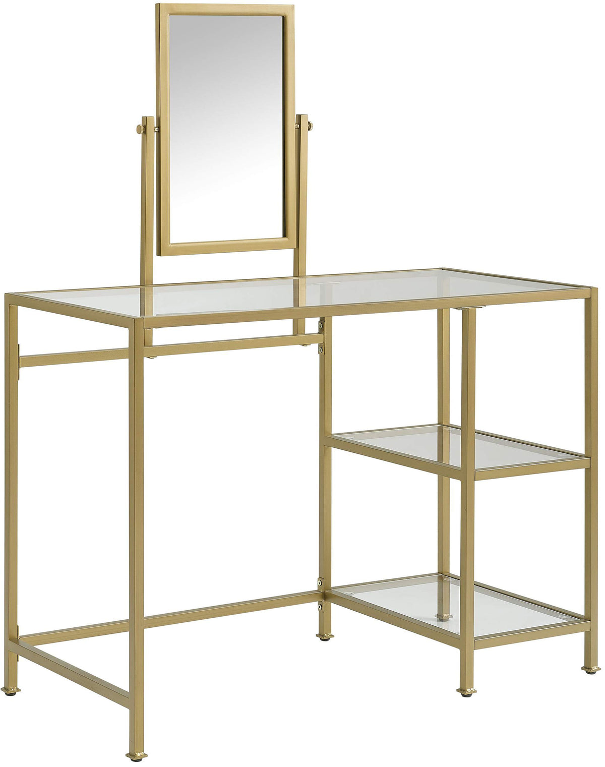 Crosley Furniture Kf13042Gl Aimee 2-Piece Vanity With Mirror Set Gold