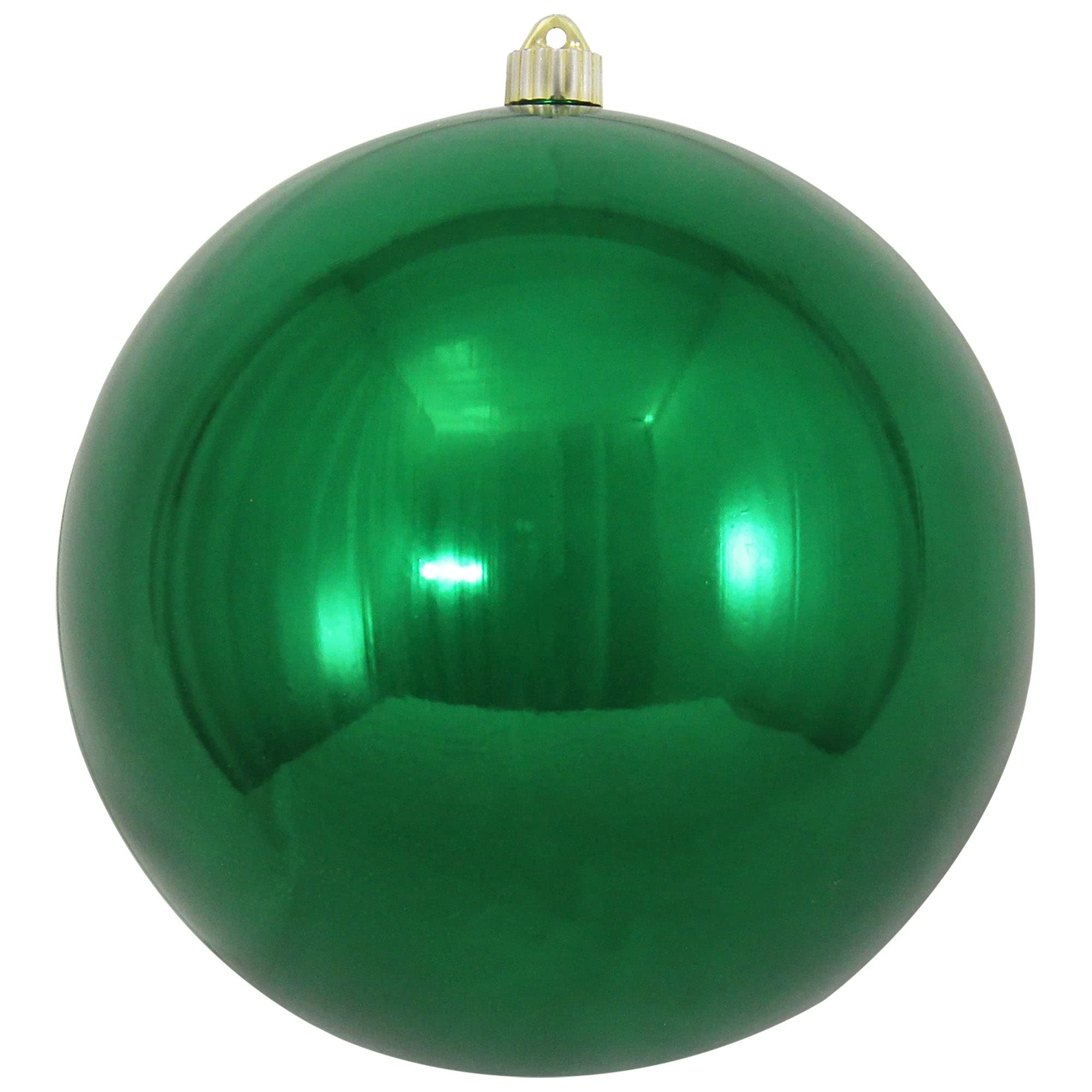 Christmas By Krebs 10 (250mm) Shiny Blarney Green [1 Piece] Extra Large Solid Oversized Huge Big Outdoor Plastic, UV Ball Orname
