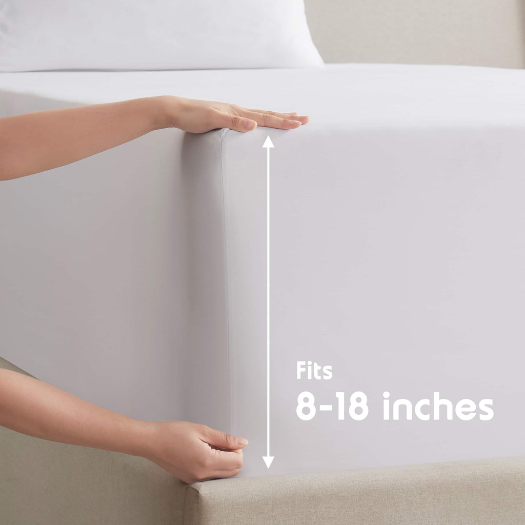 Nestl Twin Sheets Set - 3 Piece Twin Bed Sheets, Deep Pocket, Hotel Luxury, Extra Soft, Breathable And Cooling, White Sheets For Twin Size Mattresses