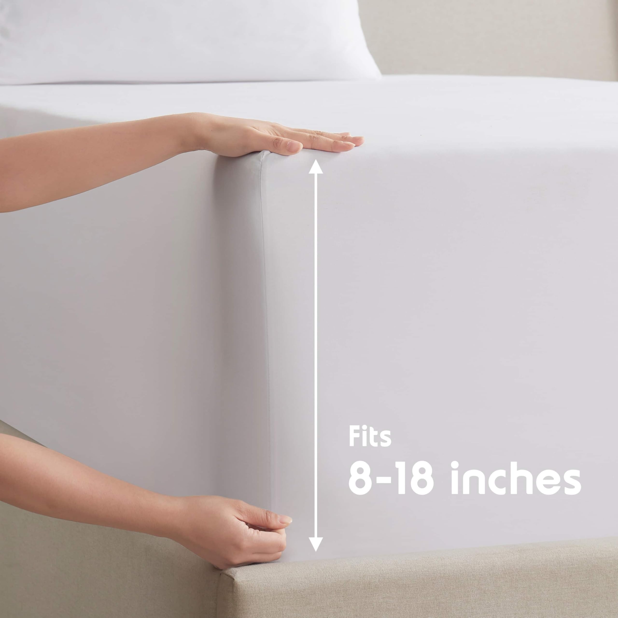 Nestl Twin Sheets Set - 3 Piece Twin Bed Sheets, Deep Pocket, Hotel Luxury, Extra Soft, Breathable And Cooling, White Sheets For Twin Size Mattresses