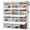 Shoe Storage Cabinet, 48 Pairs Shoe Rack 3 By 8 Tier Shoe Organizer Space Saving Shoe Storage for Closet Hallway Living Room Bed