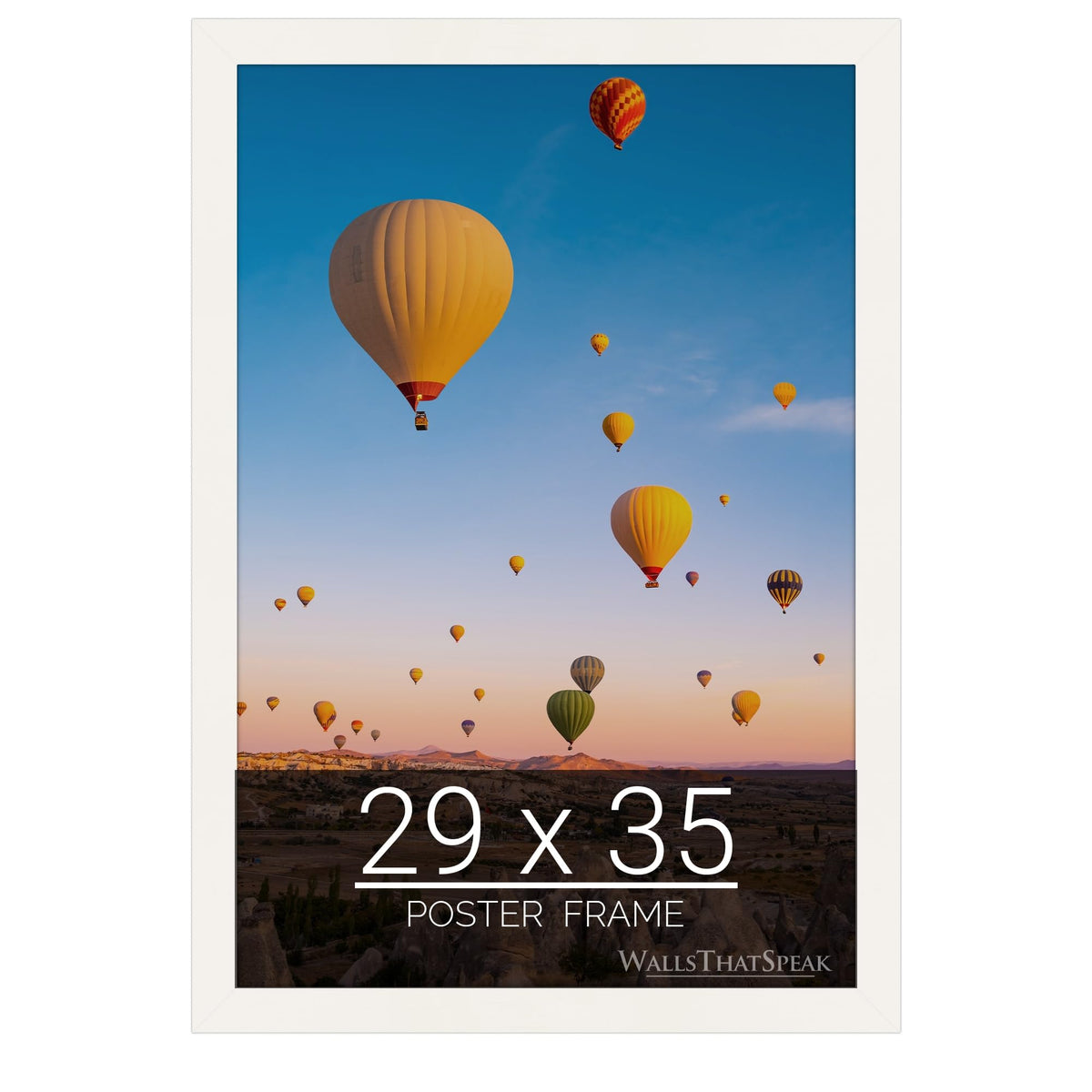 wallsthatspeak 29x35 white Picture Frame for Puzzles Posters Photos or Artwork