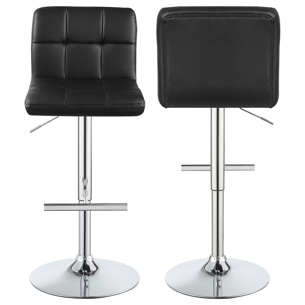 Coaster Adjustable Bar Stool 29" Black and Chrome 102554