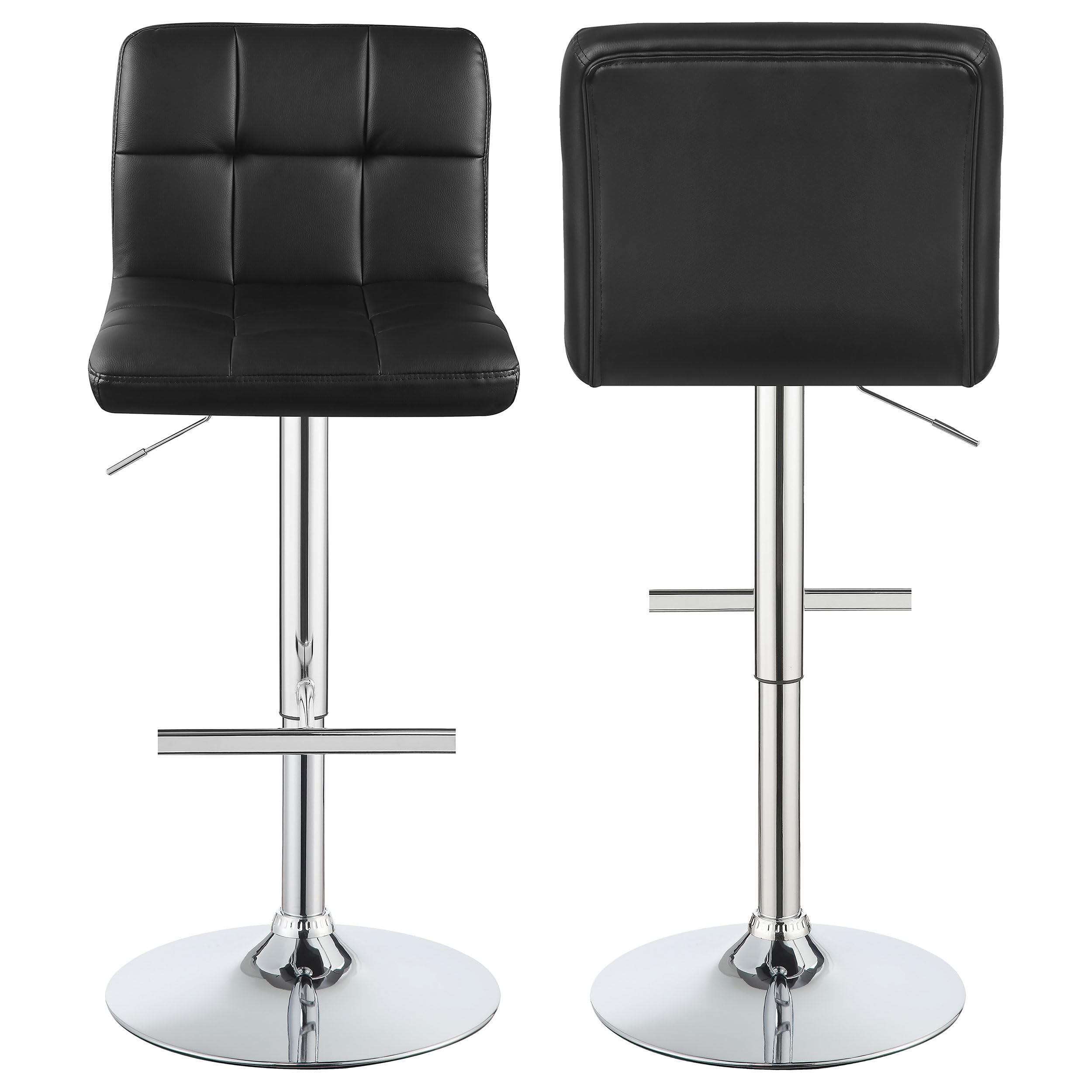 Coaster Adjustable Bar Stool 29" Black and Chrome 102554