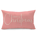 Allorry Christmas Pillow Covers Xmas Decorative Christmas Pink Cotton Cloth Linen Cloth Pillow Cover Sofa Cover Decorative Recta