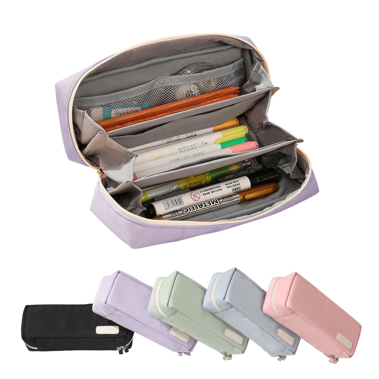 Baginbag Qianpa Small Pencil Case Organizer With Zipper,Light Pencil Pouch Aesthetic, Purple Pencil Bag For Men & Women