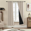 Rutterllow 100% Blackout Curtains 2 Panels, Full Shade 72 Inches Long Complete Drapes For Living Room,Thermal Insulated Bedroom