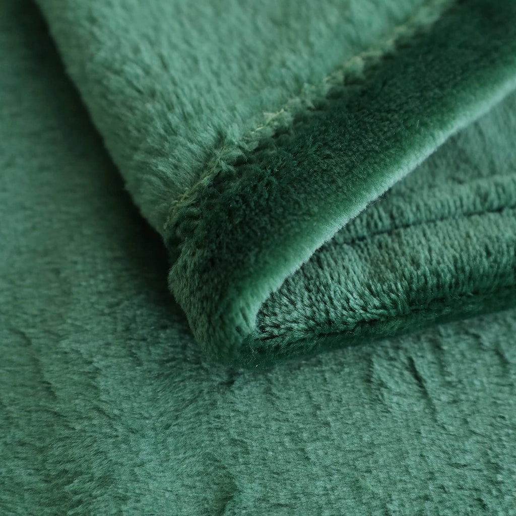 Sochow Flannel Fleece Throw Blanket 66    90 Inches, All Season Lightweight Soft Cozy Green Blanket For Bed, Sofa, Car