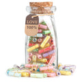 HSXIANG Valentines Day Gift,Capsule Letters Message in Glass Bottle?Message Letter Gift for Boyfriend Girlfriend Wife Friend Bi
