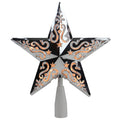 Northlight 8.25 inches Scroll Star Lighted Christmas Tree Topper - Clear Lights, Silver