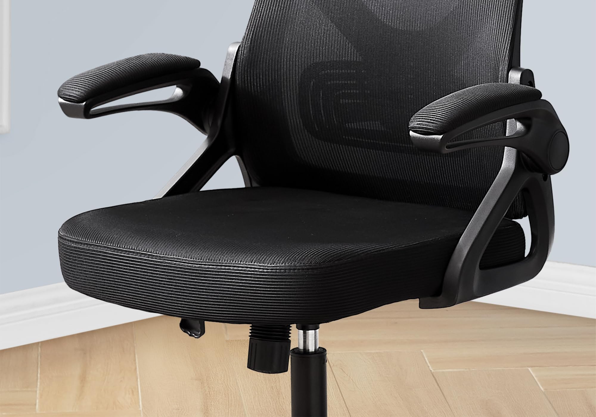 Monarch Specialties I 7334 Office Chair, Adjustable Height, Ergonomic, Swivel, Work, Black Metal