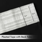 Miulee 2 Panels Back Tab Blackout Curtains 96 Inch Long For Living Room Bedroom, Black Rod Pocket/Pinch Pleated Thermal Insulated Room Darkening Light Blocking Floor To Ceiling Curtains/Drapes