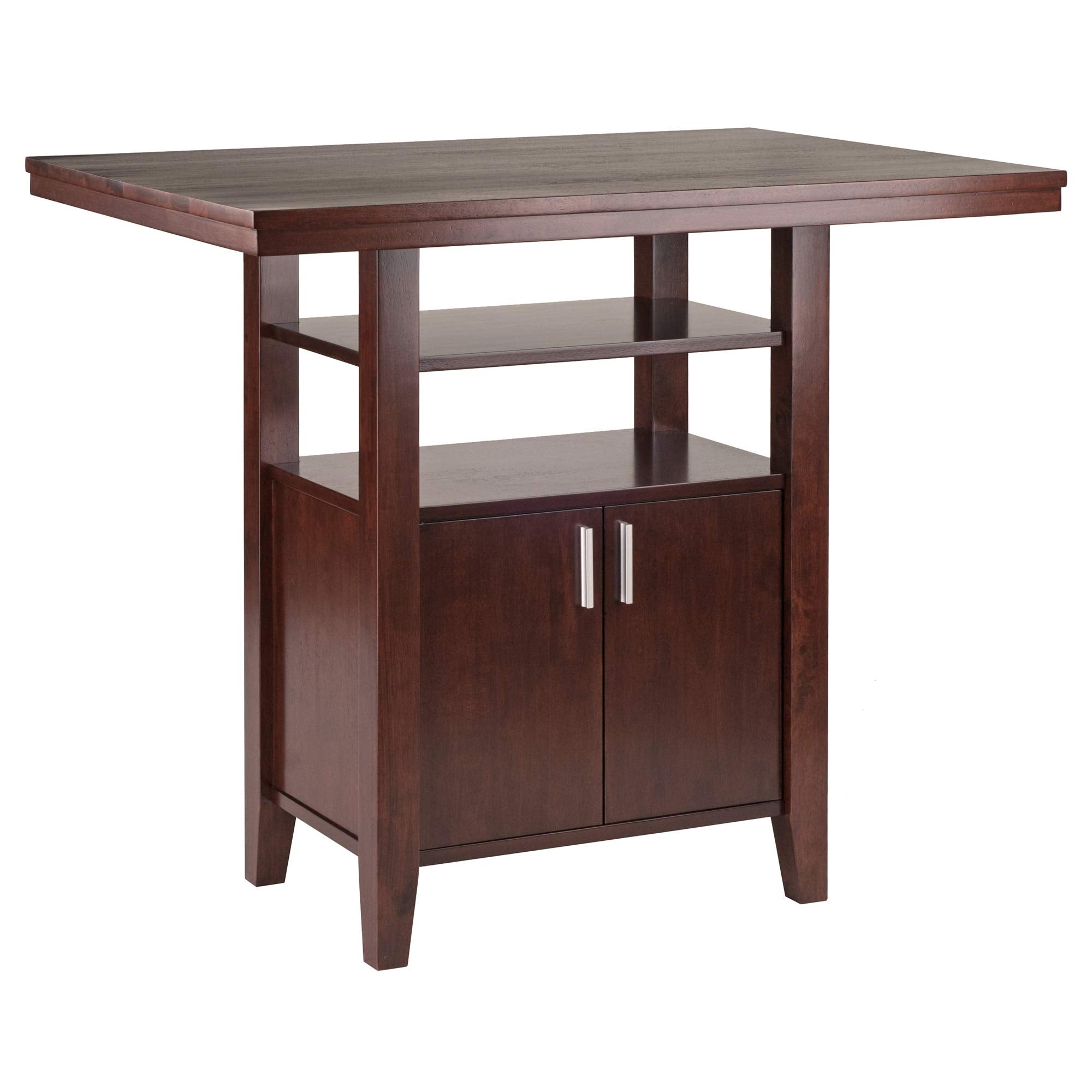 Winsome Wood Albany 3-Pc Set High Table w/Ladder Back Counter Stools