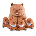 Niuniu Daddy 13' | 5 In 1 Capybara Stuffed Animals Family Set, Mommy Capybara Plush With 4 Babies Toys, Kawaii Big Pillowfort P
