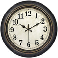 45MinST 14 Inches Retro Wall Clock, Silent Non Ticking Battery Operated Movement, Home/Wall Decor, Easy to Read, Decorate Bedroo