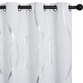 Nicetown Greyish White Room Darkening Curtain Panels, 2 Panels, 42 By 40, Window Treatment Thermal Insulated Grommet Room Darken