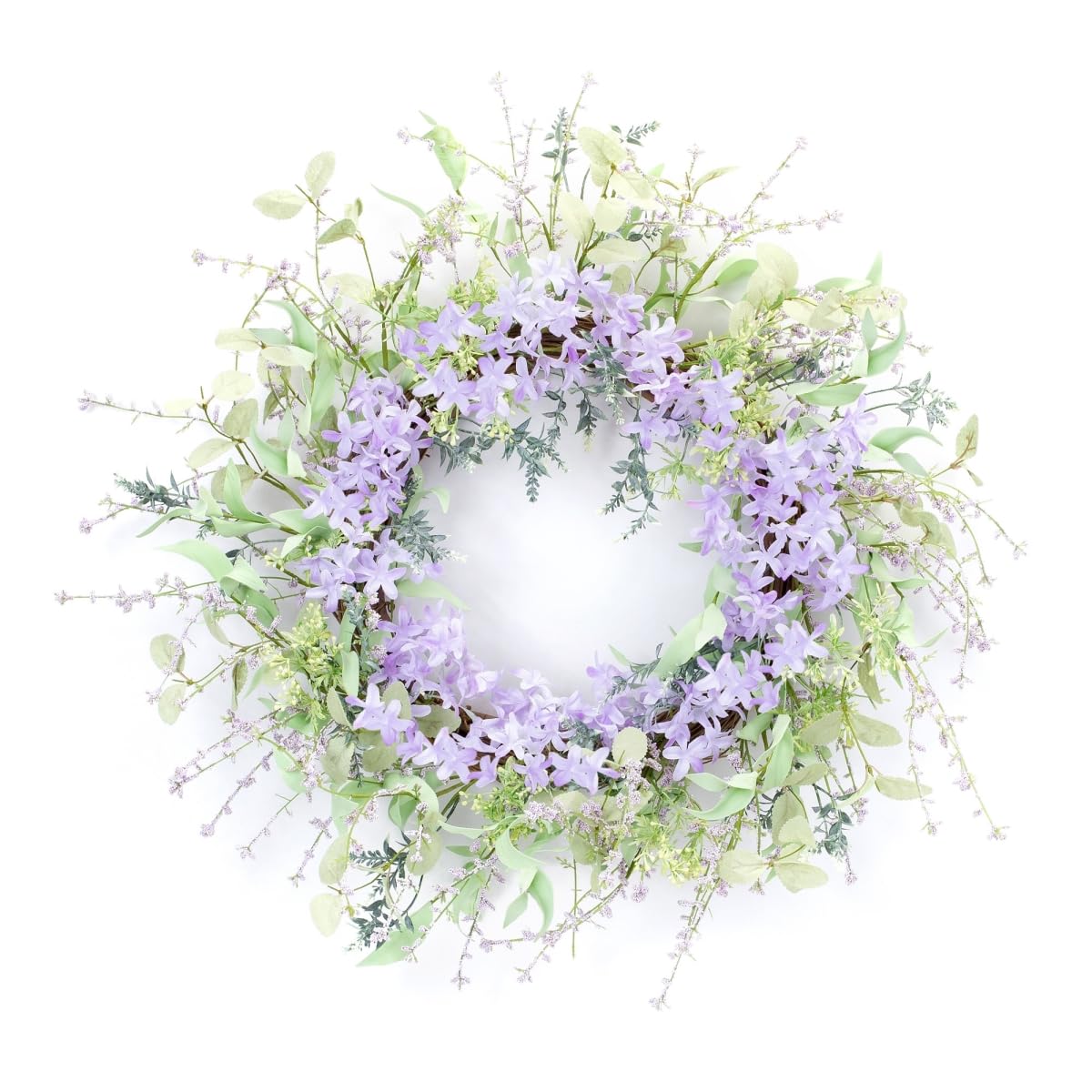 HomeRoots 516110 25 in. Lavender Artificial Wreath Purple