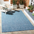 Safavieh Courtyard Collection 5'3' X 7'7' Aqua/Navy Cy8235 Indoor/ Outdoor Patio Backyard Mudroom Area Rug