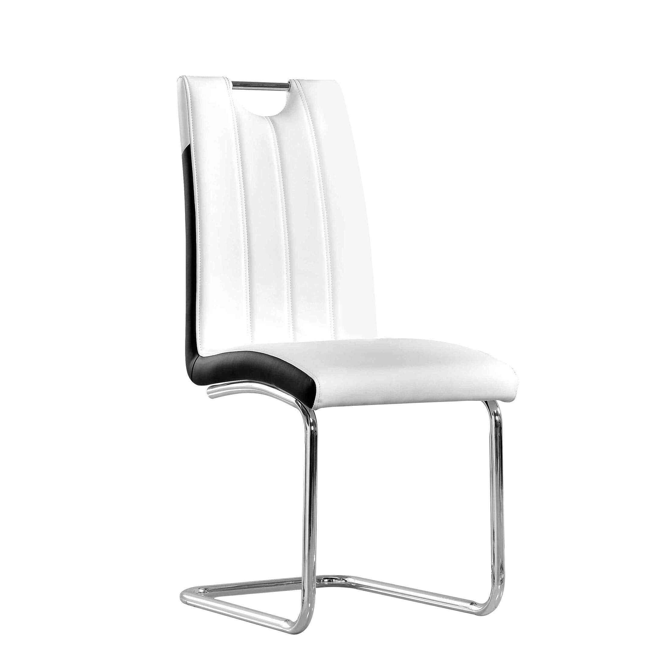 Best Master Furniture Brandon Modern Side Chairs, Set Of 2, White