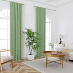 Joydeco Blackout Curtains For Bedroom 90 Inch Length,Back Tab/Rod Pocket 100% Blackout Living Room Drapes, Textured Thermal Insu