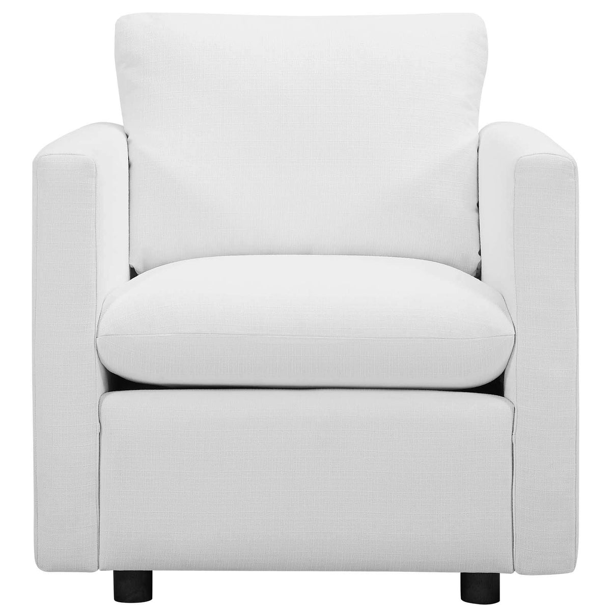 Modway Activate Contemporary Modern Fabric Upholstered Accent Lounge Armchair In White