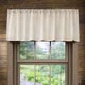 Valea Home Linen Valance for Kitchen Rod Pocket Rustic Farmhouse Crude Window Curtain Valances 18 inch Length for Bathroom Livin