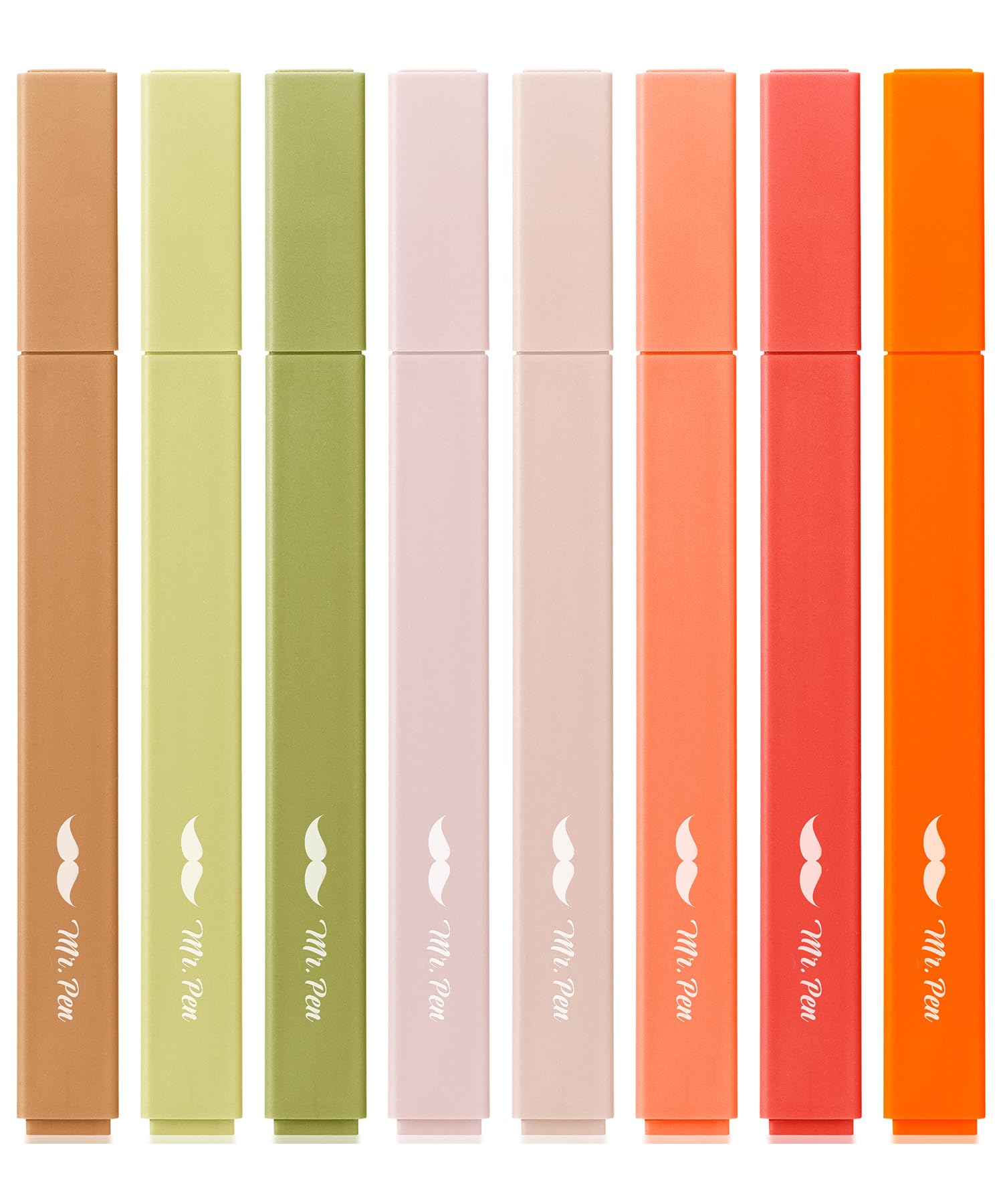 Mr. Pen- Aesthetic Highlighters, 8 Pack, Chisel Tip, Autumn Earth, Cute Highlighters Assorted Colors, Cute Markers
