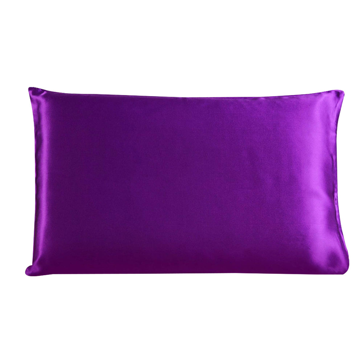 Uxcell 100% Charmeuse Pure Silk Pillowcase Pillow Case Cover For Hair & Skin 350Tc 19 Momme (1-Piece) Purple Standard(20X26Inch)