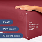 King Size 4 Piece Sheet Set - Extra Soft, Breathable And Cooling Sheets - Hotel Luxury Durable Bed Sheets For Women & Men - Deep Pockets, Easy-Fit & Wrinkle-Free Sheets - Berry Oeko-Tex Bed Sheet Set