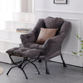 Seshinell Lazy Chair With Ottoman, Modern Accent Chair Contemporary Lounge Leisure Sofa Chair With Armrests, Reading Chair And F