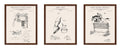 Poster Master 3-Piece Equestrian Blueprint Poster - Riding Saddles Patent Print - Horse Boot Art - Horse Training Apparatus - Sp