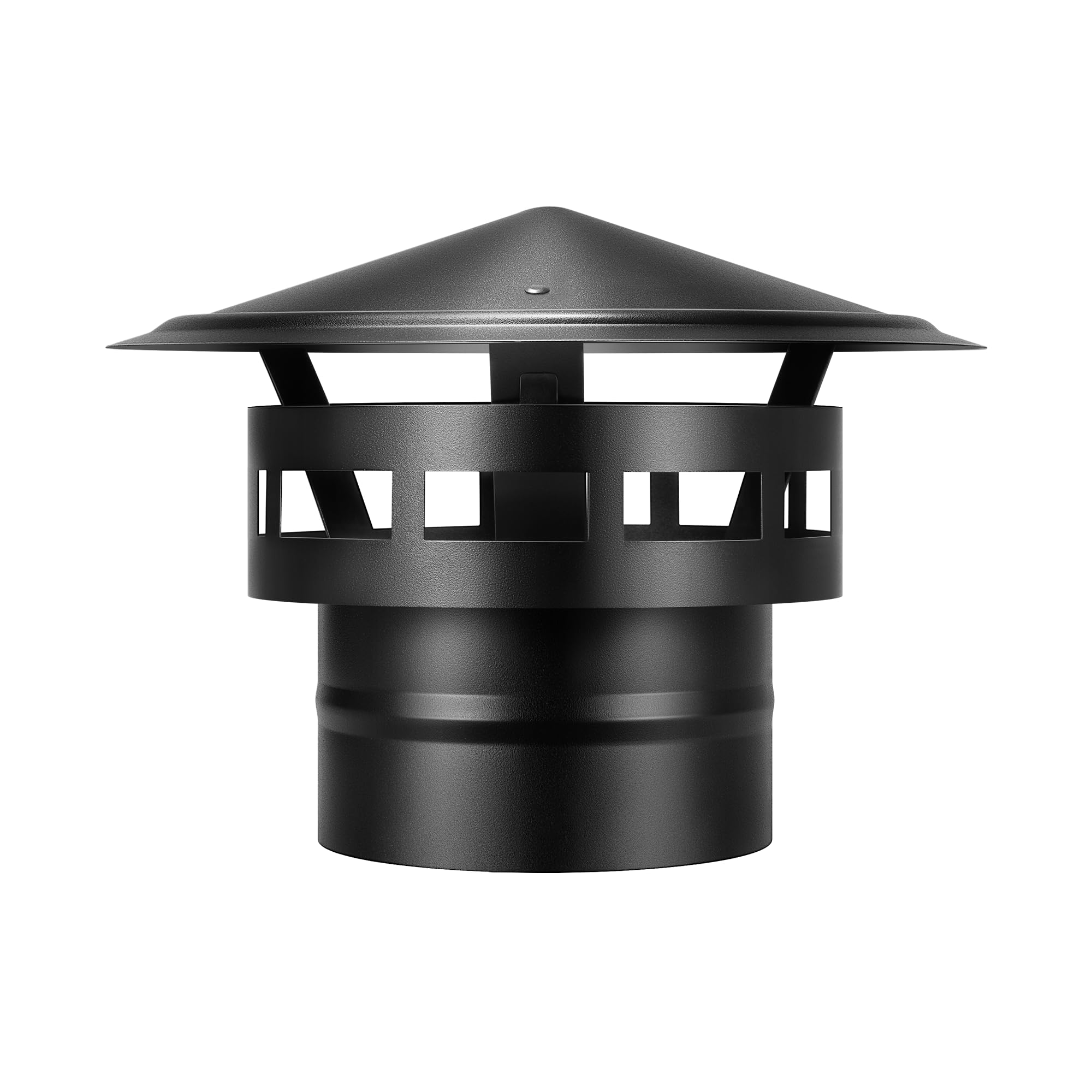 VIVOHOME 6 Cone Top Chimney Cap with Screen, Fireplace Round Chimney Cover, Galvanized Steel Exhaust Rain Caps for Outside, Easy