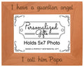 ThisWear Grandpa Remembrance Frame Papa I Have a Guardian Angel In Remembrance Gifts Natural Wood Engraved 5x7 Landscape Picture