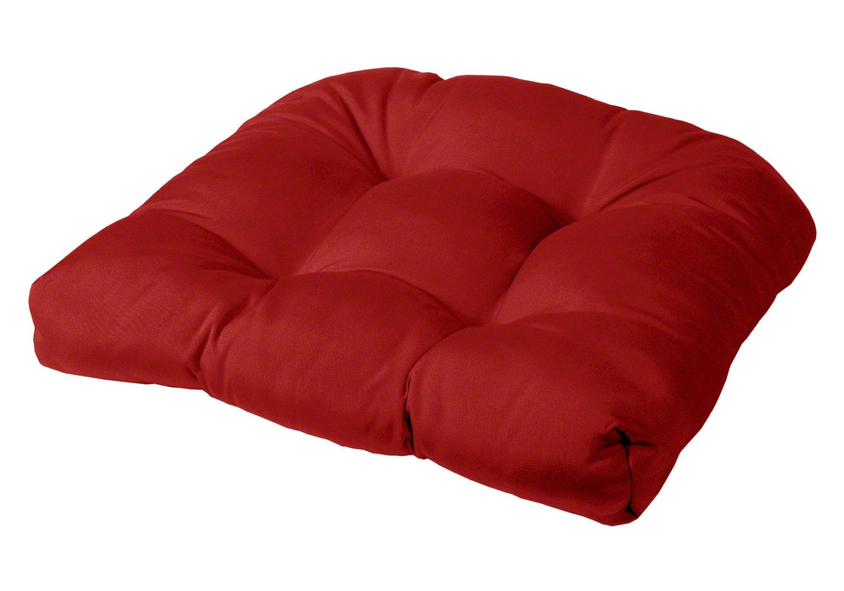 Cushion Source 21' X 21' X 4' Tufted Rounded Chair Cushion (Sunbrella Jockey Red)