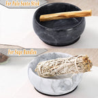 Incense Holder, Incense Burner Ash Catcher With Brass 9 Holes Incense Stick Holder For Home Decor Yoga Spa Madiation (Natural Bl