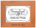 Personalized Gifts Grandpa Gift Papa and Me Grandchild Natural Wood Engraved 5x7 Landscape Picture Frame Wood