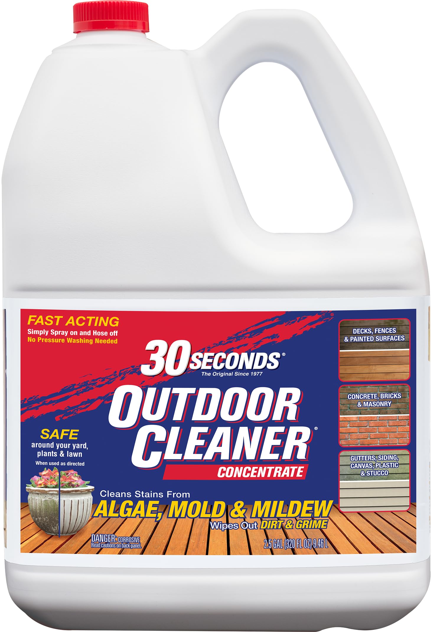 30 Seconds Cleaners Outdoor Cleaner, 2.5 Gallon - Concentrate, White (2.5G30S)