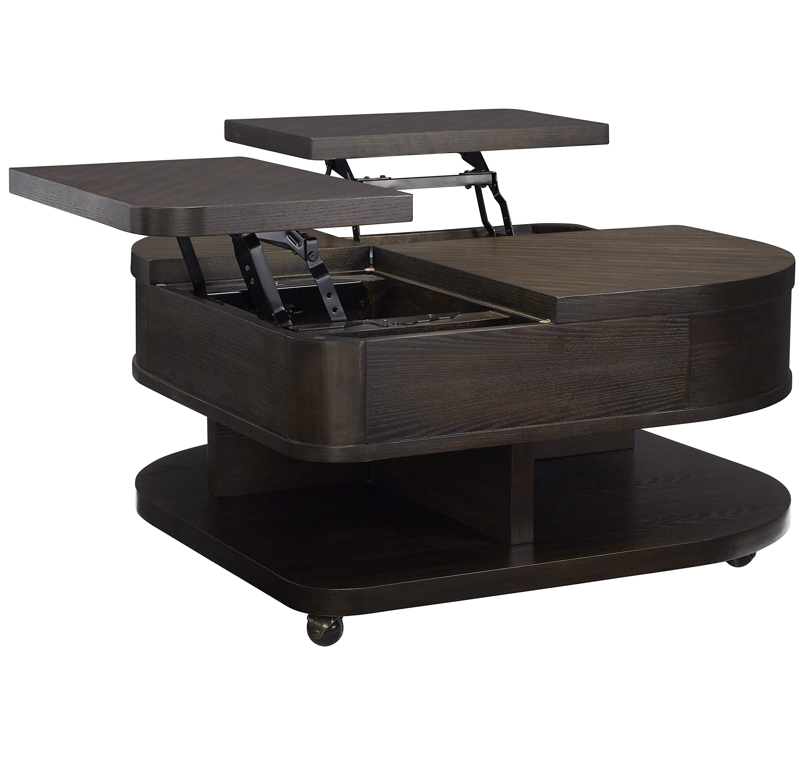 Progressive Furniture Grove Park Wedge Double-Lift Cocktail Table, Brown